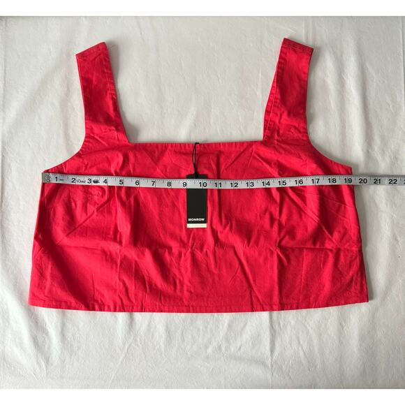 MONROW Poplin Tank in Fire Coral Size L - Picture 10 of 10